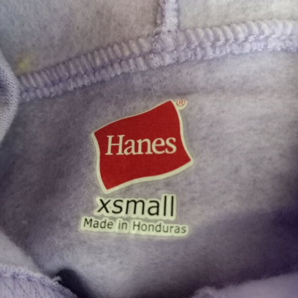 Hanes Size XS 4 5 XSmall Girls Youth Hoodie Purple Fleece Pretty Cool Girl NEW - Picture 4 of 7